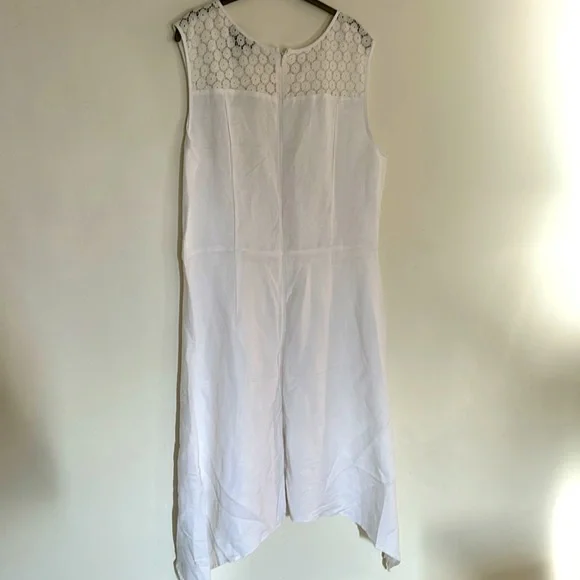 NWT Ashley Stewart Sharkbite Linen Dress - Picture 4 of 8
